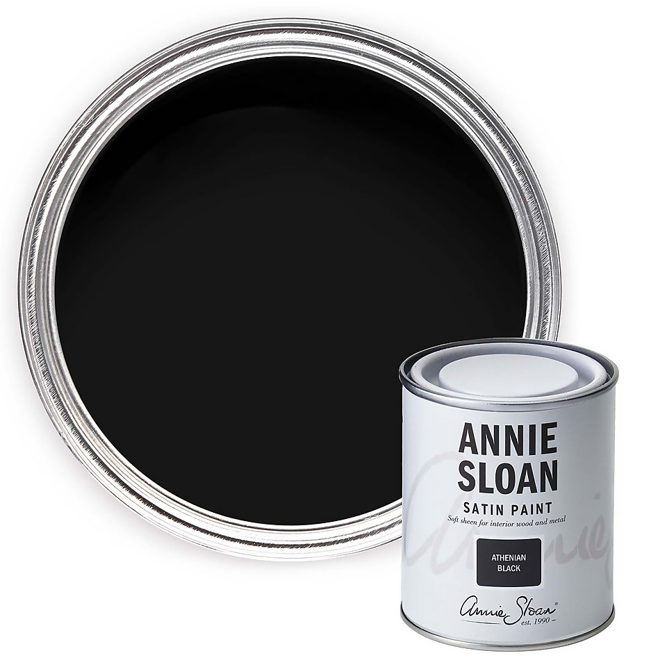 Annie Sloan Satin Paint Athenian Black - 750ml