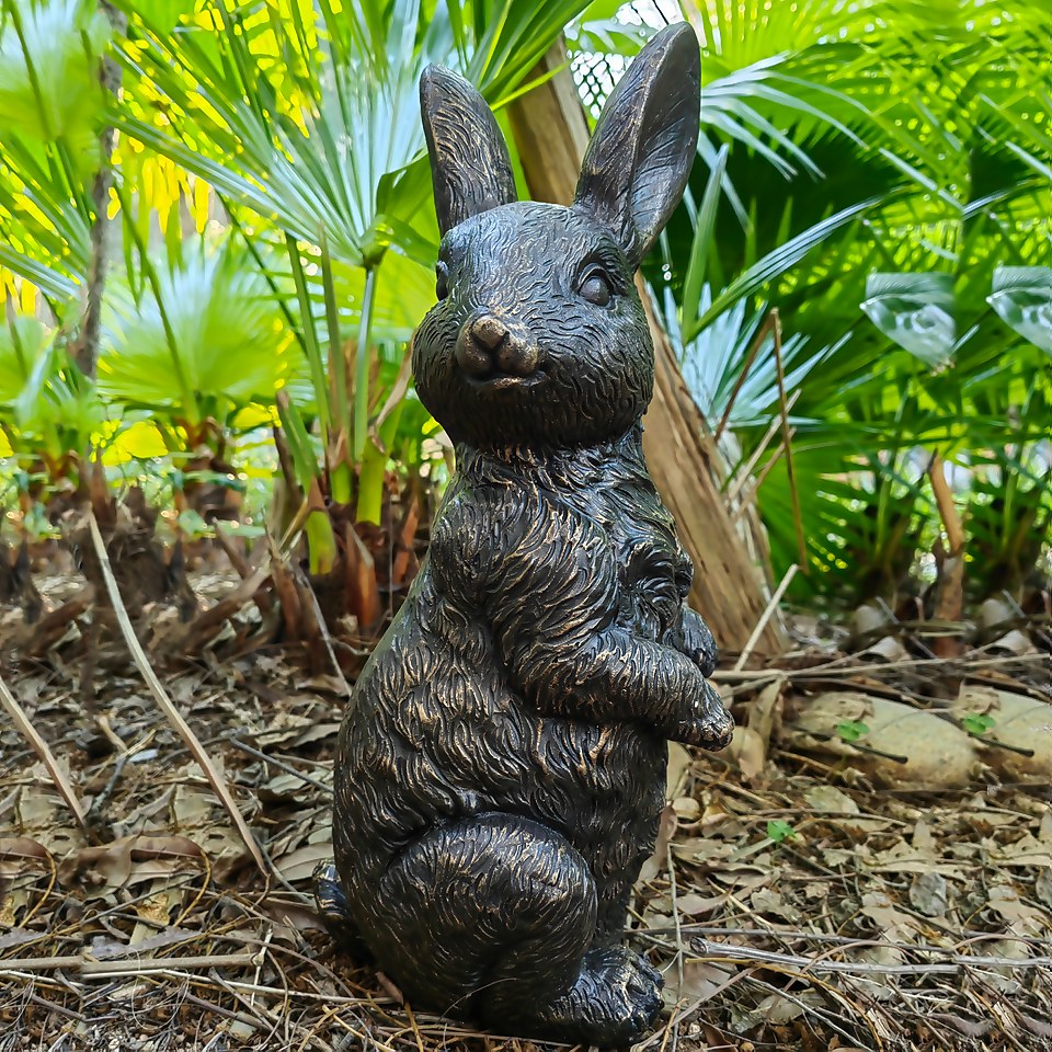 Bronze Look Rabbit Garden Ornament
