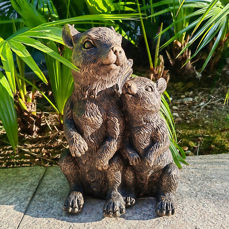 Bronze Look Squirrel Family Garden Ornament