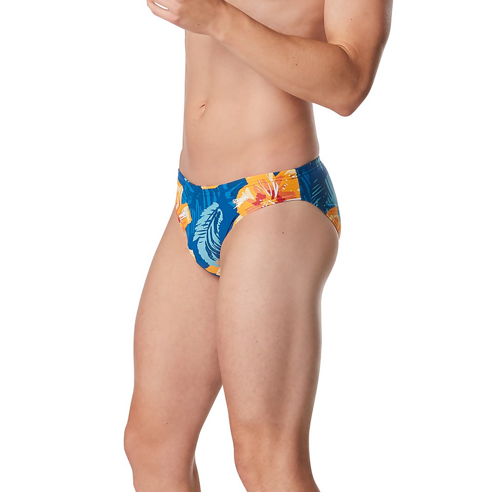Men's Printed Solar Brief Blue
