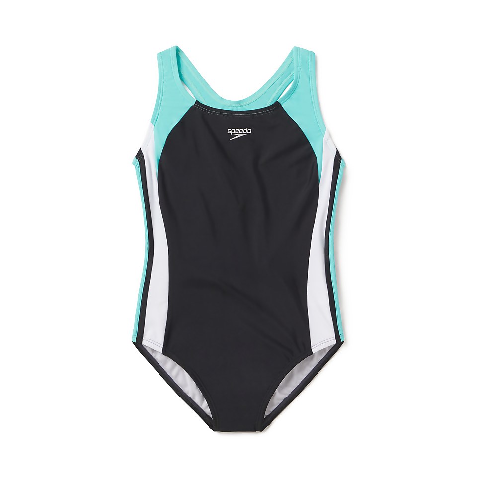 Girl's Infinity Splice One Piece Black/Blue
