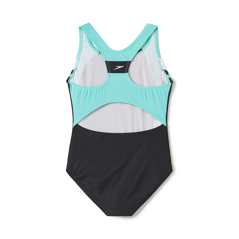 Girl's Infinity Splice One Piece Black/Blue