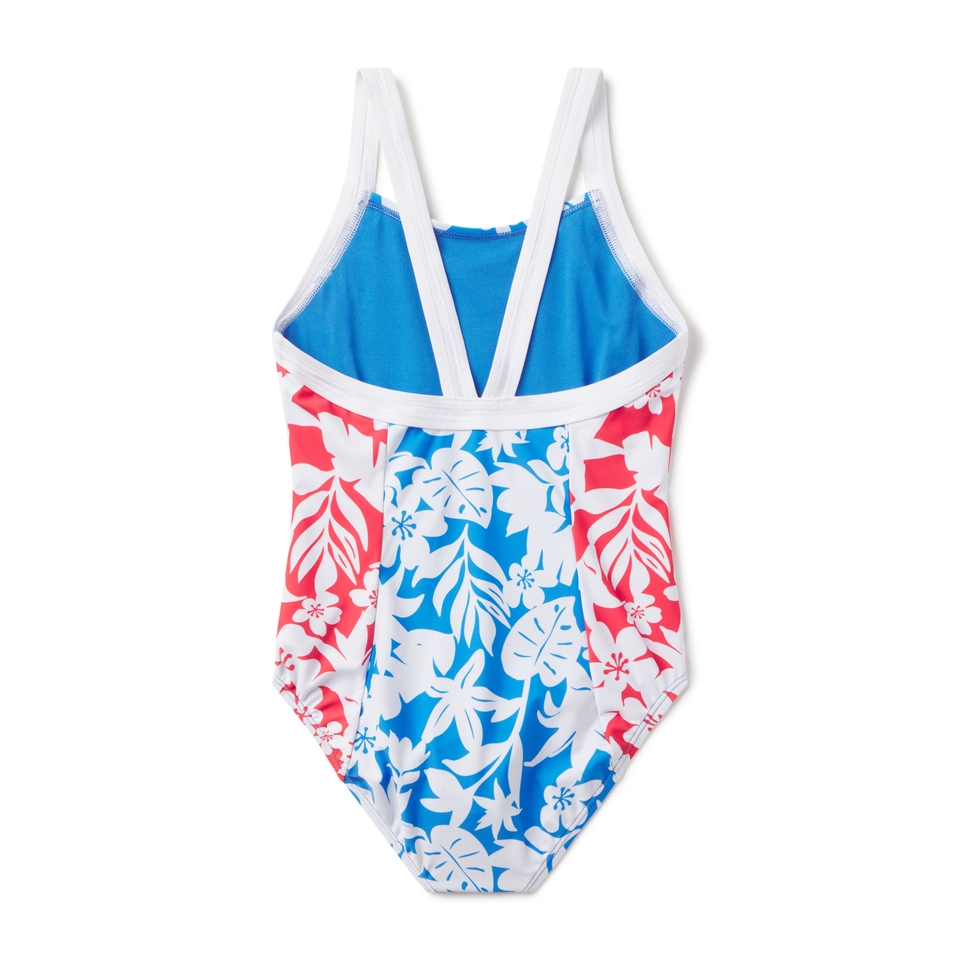 Girl's Printed One Piece Blue