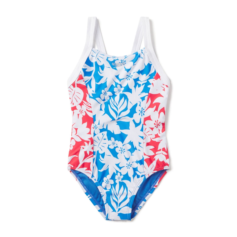 Girl's Printed One Piece Blue