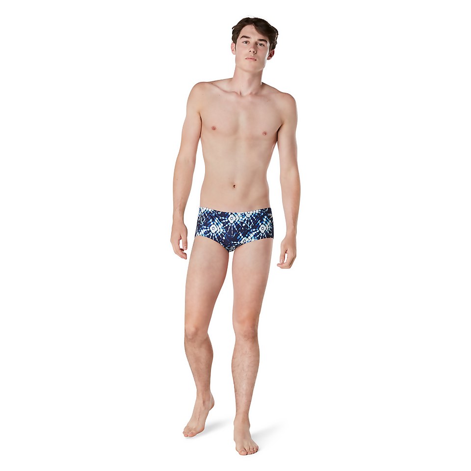 Men's Printed Euro Brief White