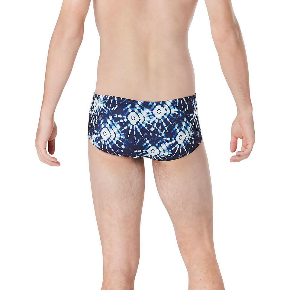 Men's Printed Euro Brief White