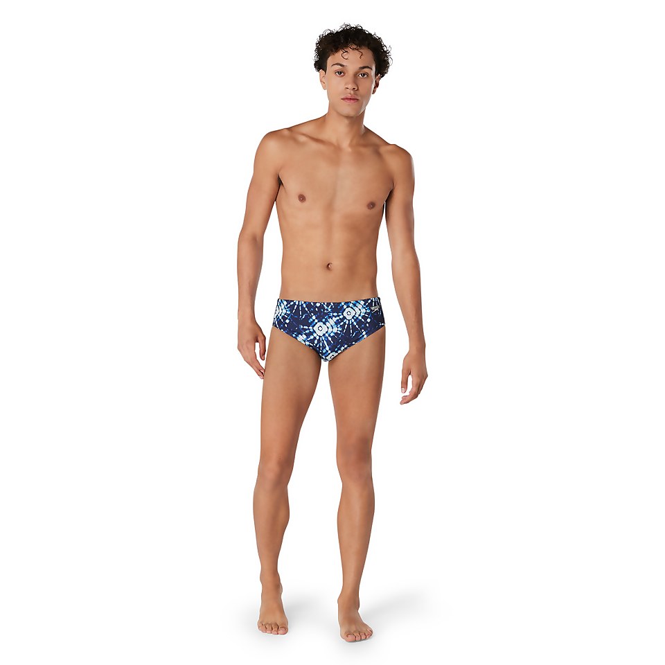 Men's Printed One Brief Blue