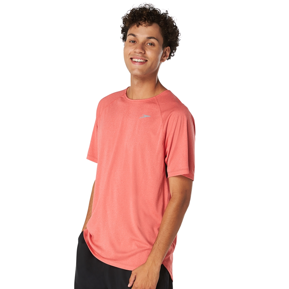 Men's Short Sleeve Rashguard Red