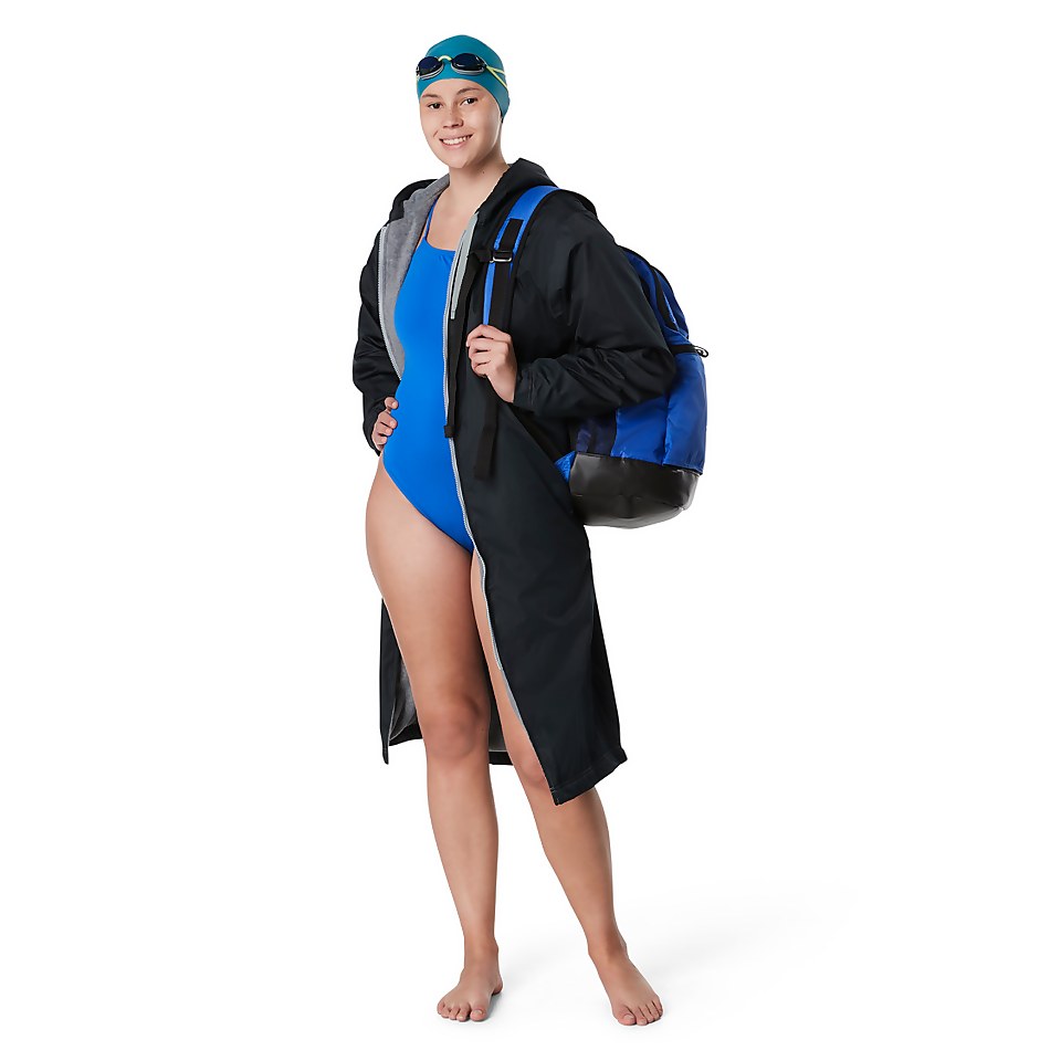 Women's Solid Strappy One Piece Blue