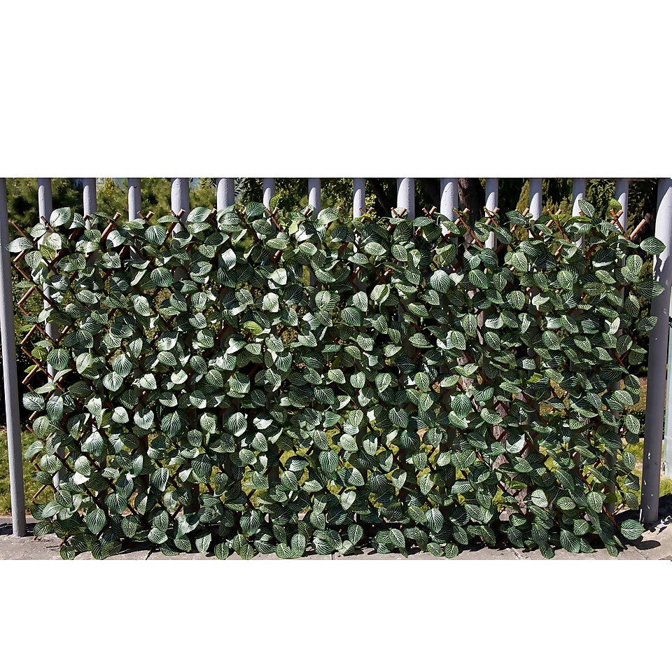 Faux Leaf Trellis 90x180cm - Green Leaf