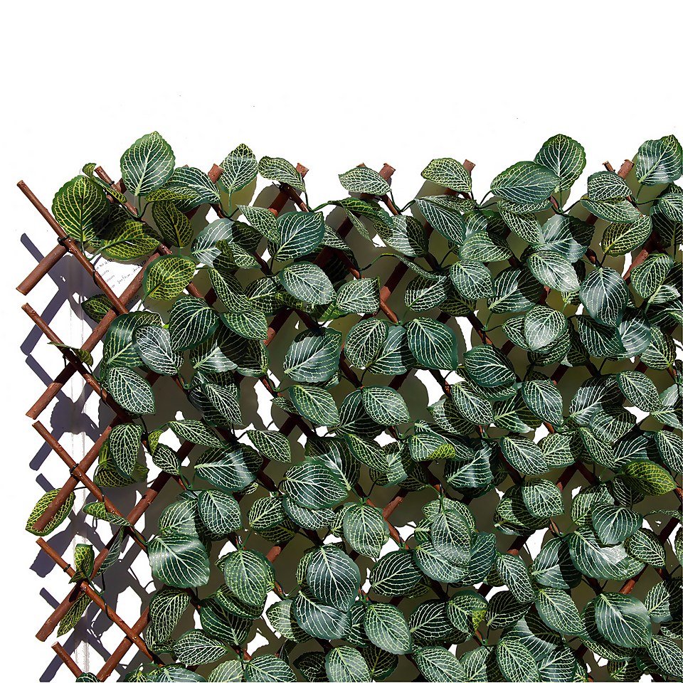 Faux Leaf Trellis 90x180cm - Green Leaf