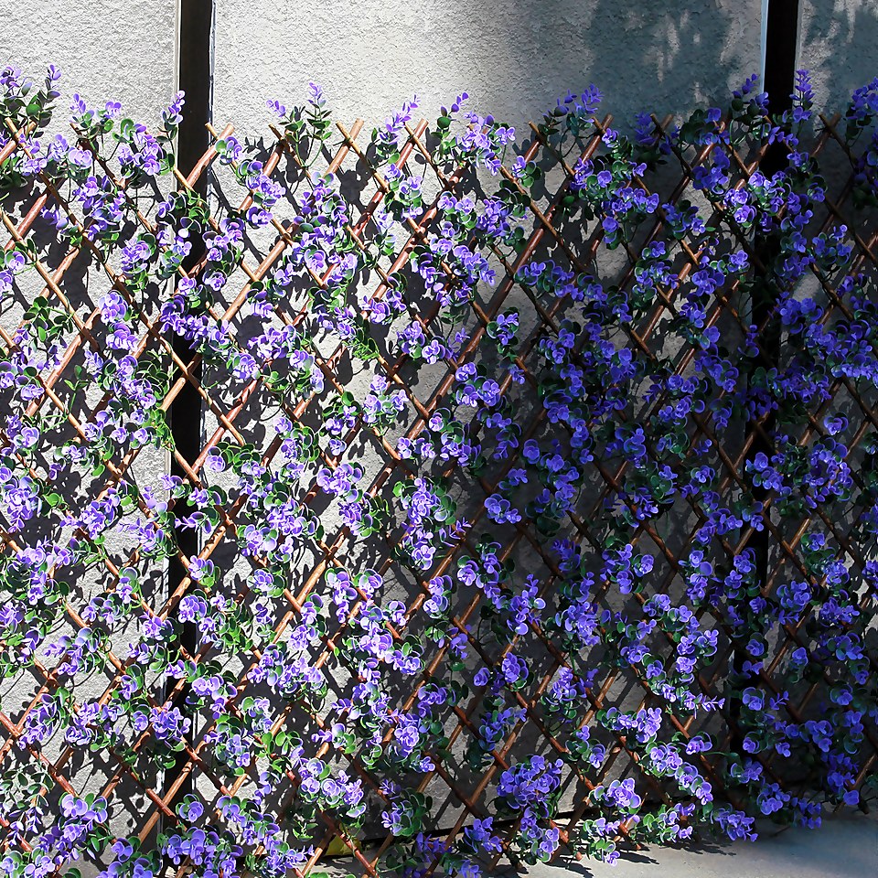 Faux Leaf Trellis 90x180cm - Lilac