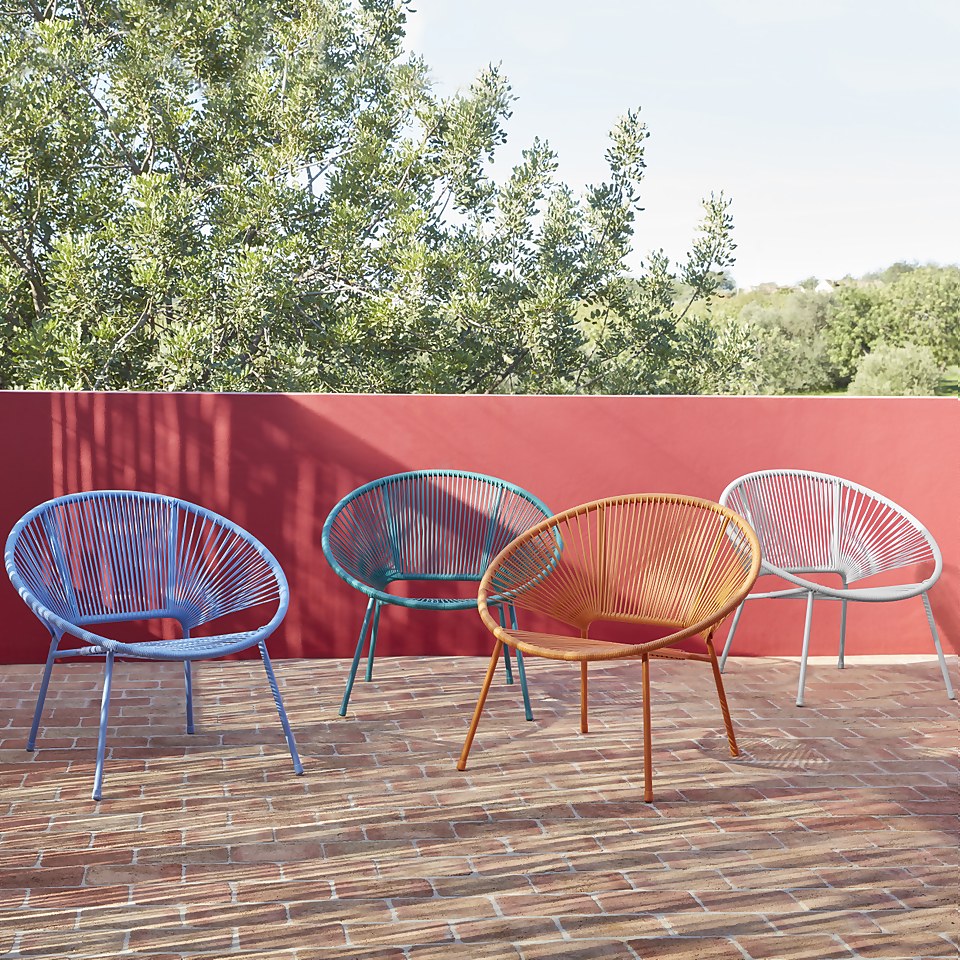 Acapulco Adult Garden Chair Blue Homebase