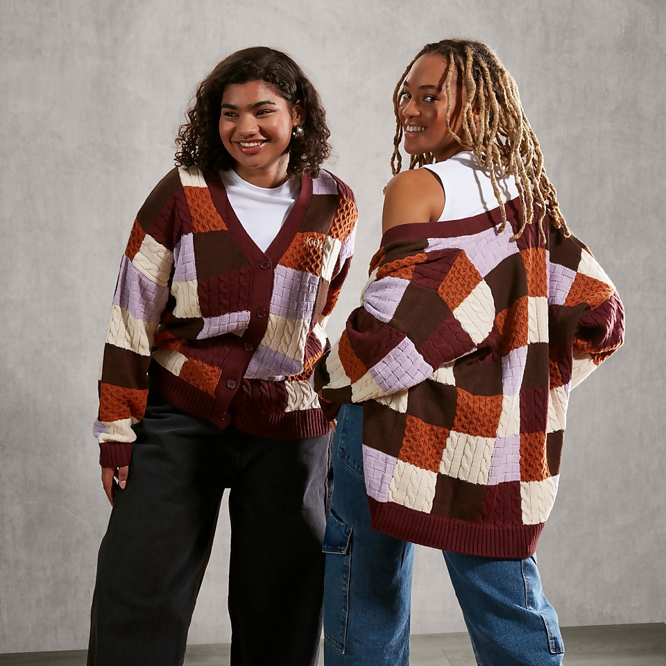 Women's Cropped Knitted Cardigan Multi