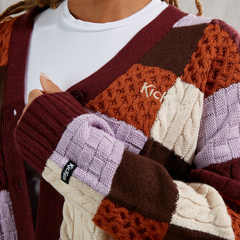 Women's Cropped Knitted Cardigan Multi