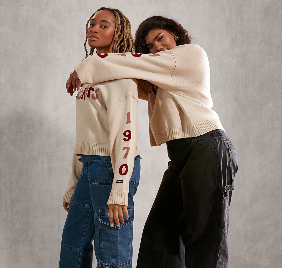 Women's Cropped Knitted Jumper Ecru