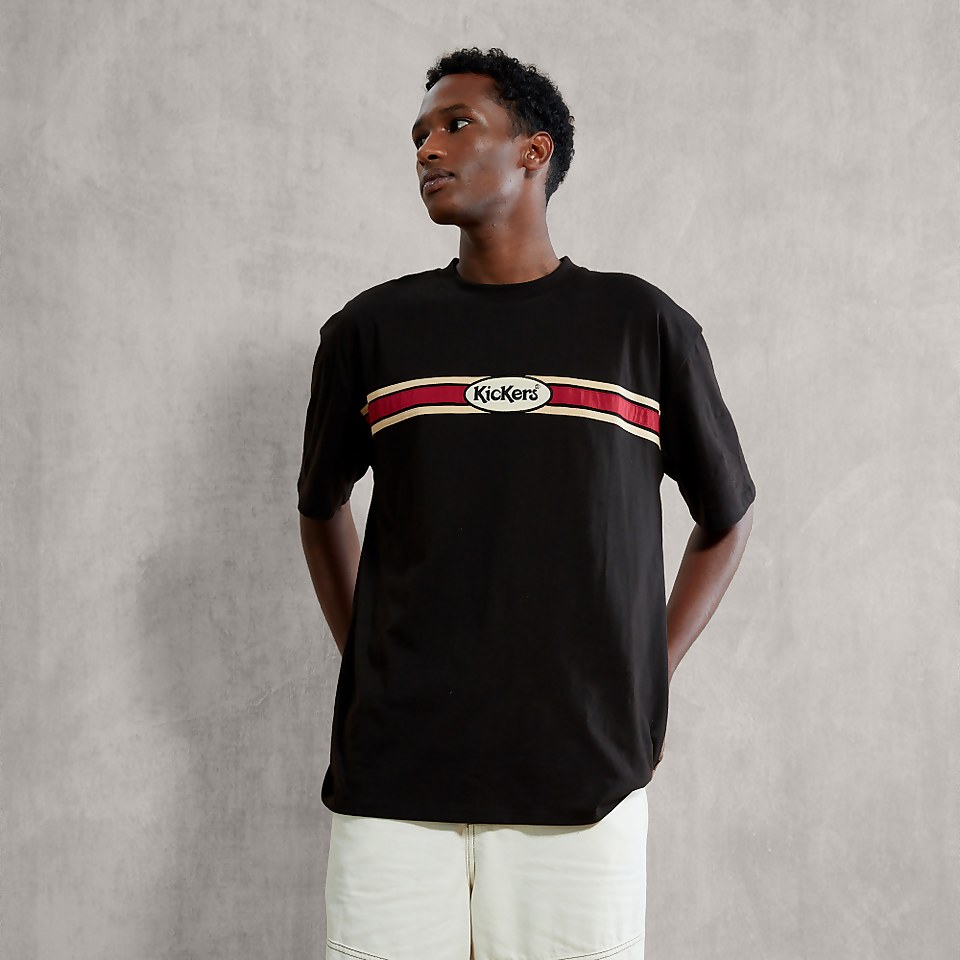 Men's Motive T-Shirt with Logo Black