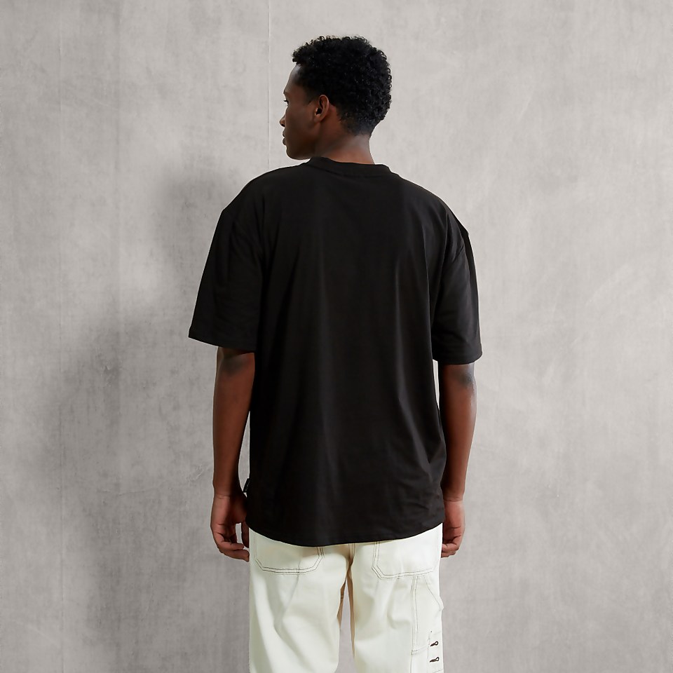 Men's Motive T-Shirt with Logo Black