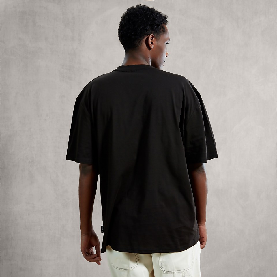Men's Motive T-Shirt with Logo Black