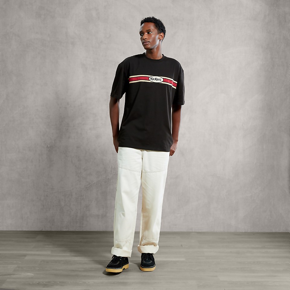 Men's Motive T-Shirt with Logo Black
