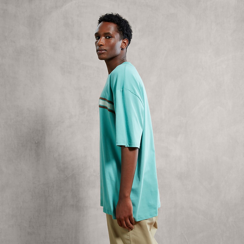 Men's Motive T-Shirt with Logo Green