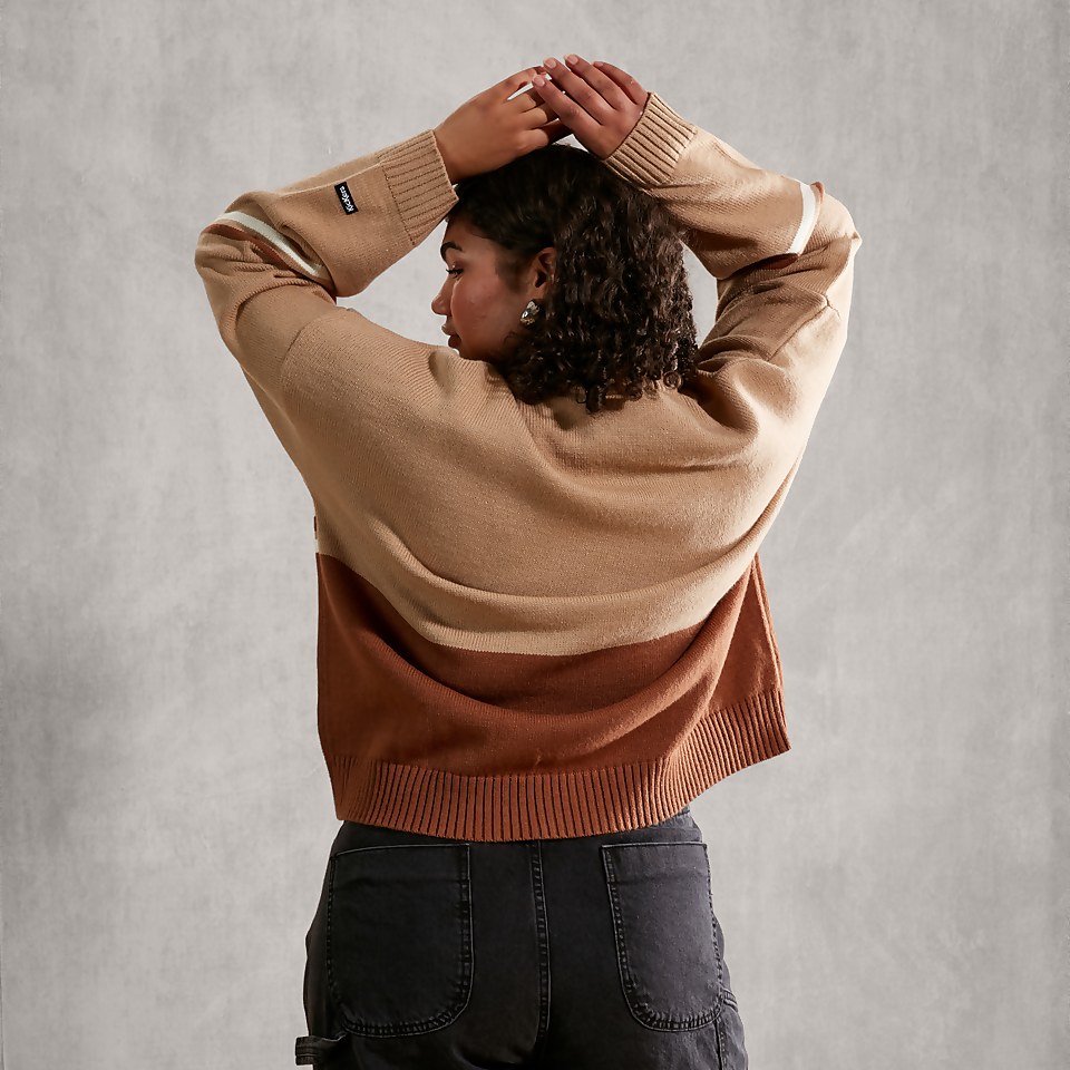 Women's Tonal Knitted Jumper Brown