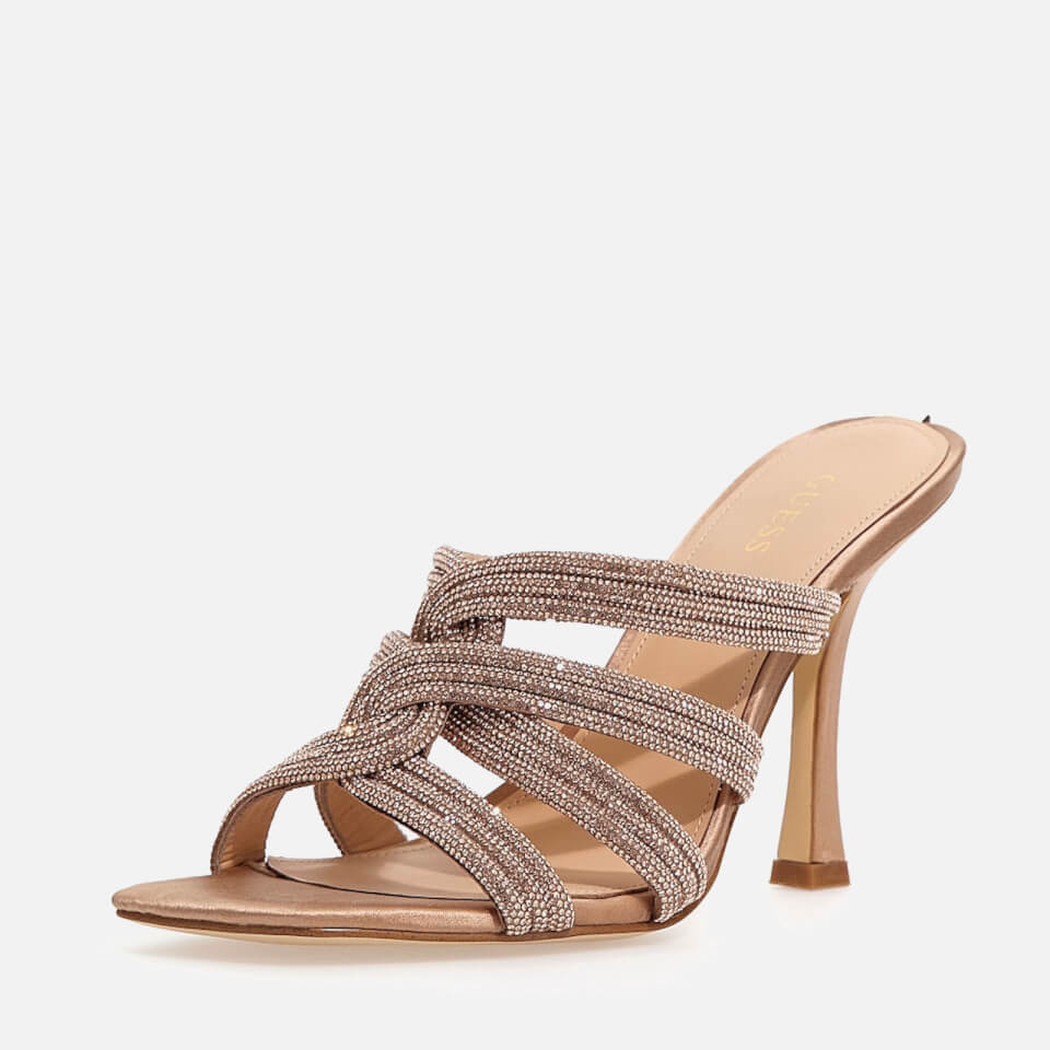 Guess Women's Sypress Embellished Faux Suede Heeled Mules