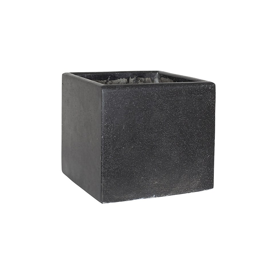 Plaza Terrazzo Cube Black - 23cm