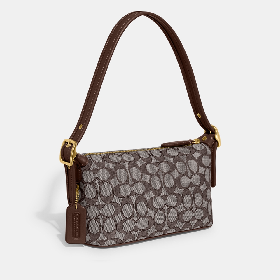 Coach Demi Leather Trimmed Logo Jacquard Bag
