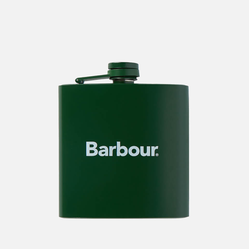Barbour Hip Flask and Cotton-Blend Socks Set