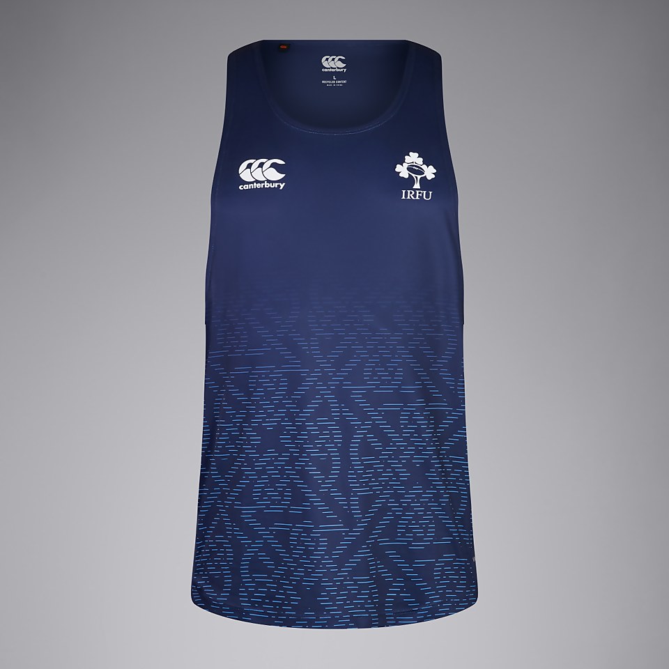 MENS IRELAND POLY TRAINING SINGLET BLUE