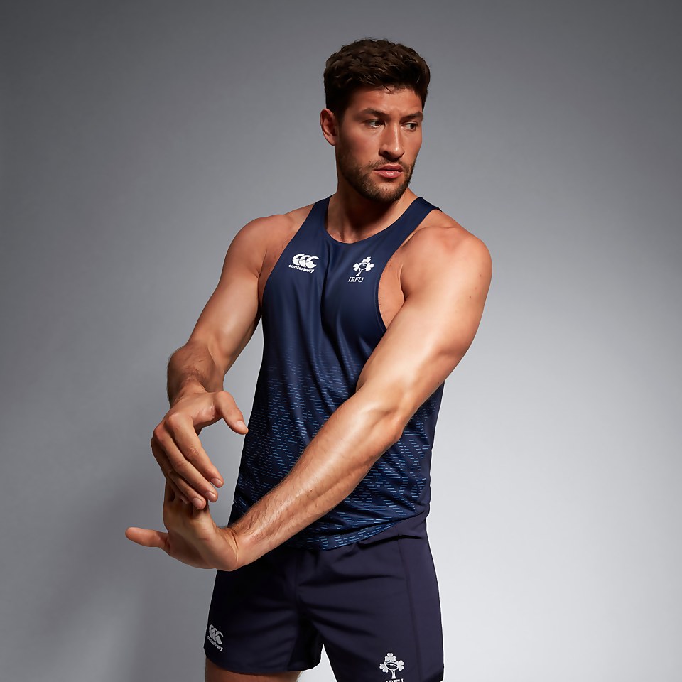 MENS IRELAND POLY TRAINING SINGLET BLUE