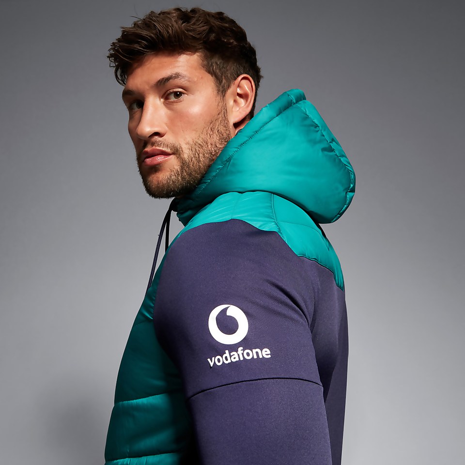 MENS IRELAND HYBRID PADDED JACKET GREEN/BLUE