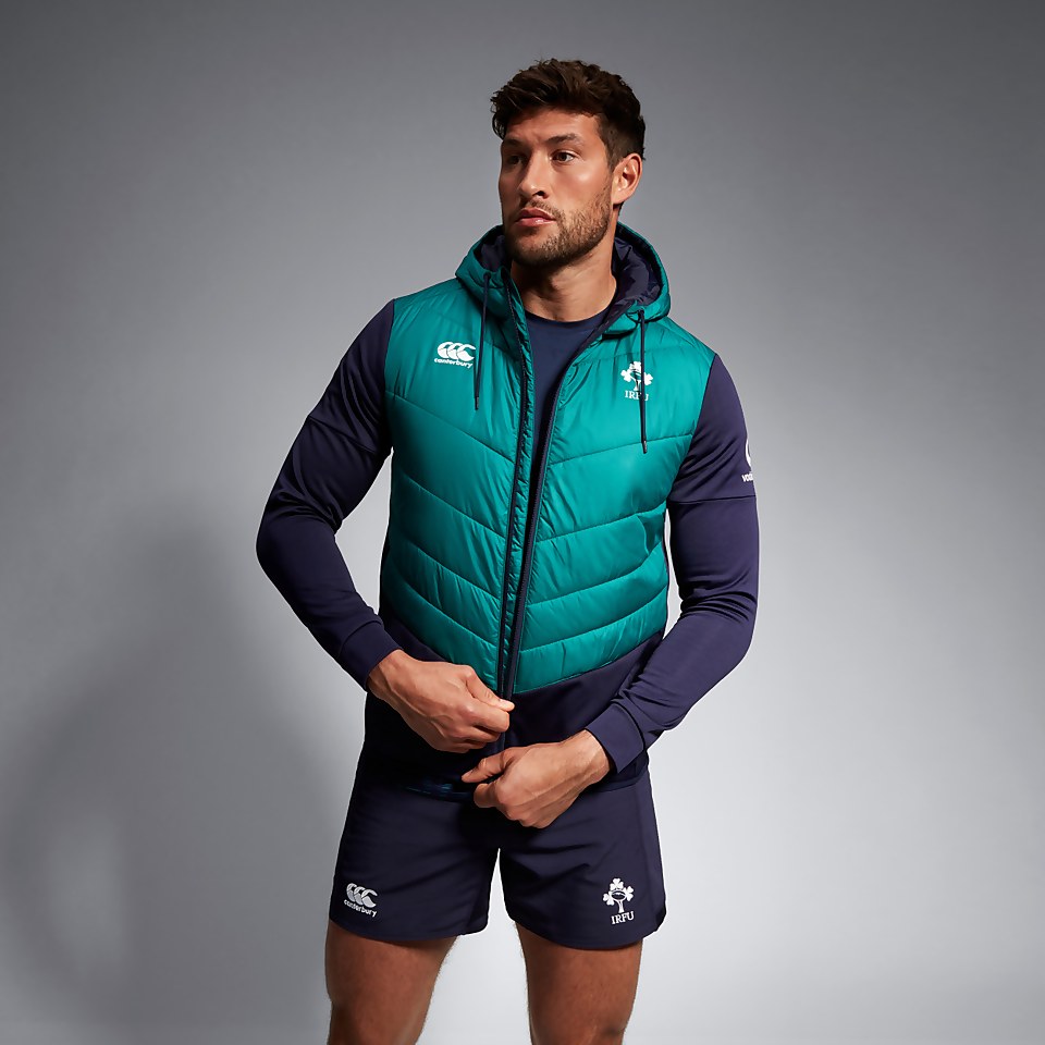 MENS IRELAND HYBRID PADDED JACKET GREEN/BLUE