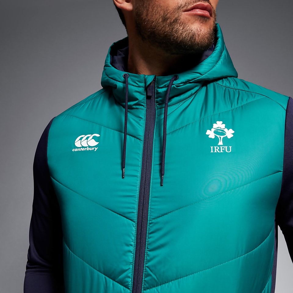 MENS IRELAND HYBRID PADDED JACKET GREEN/BLUE