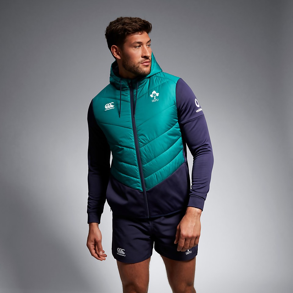 MENS IRELAND HYBRID PADDED JACKET GREEN/BLUE