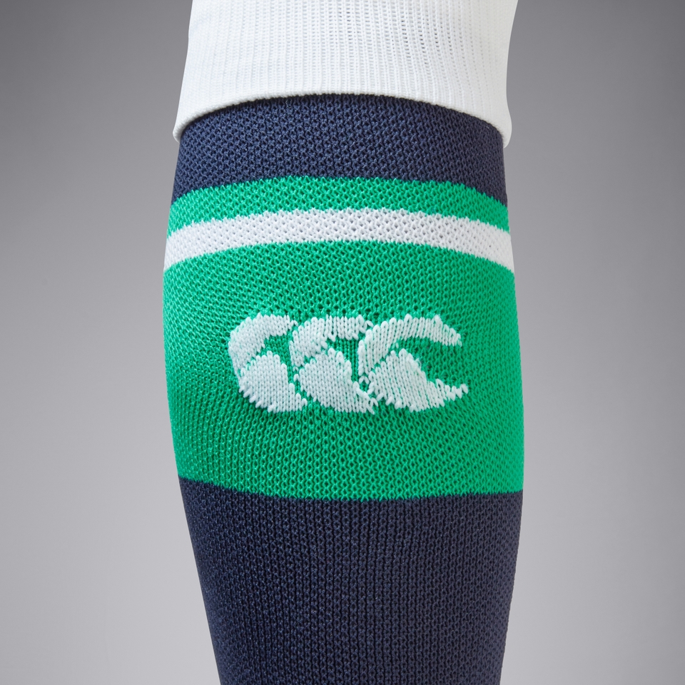 CANTERBURY IRE ALT SOCK W/O GRIP AU BLU/GRN