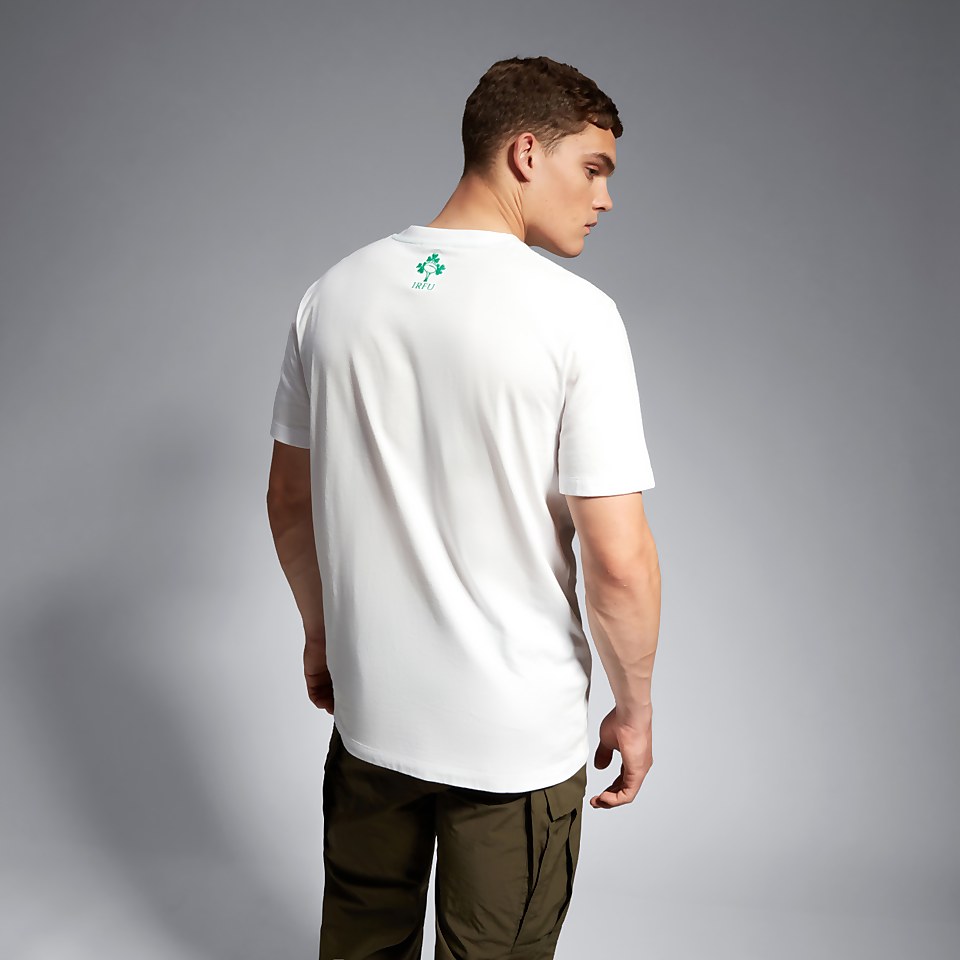 ADULT UNISEX IRELAND LOGO TEE WHITE/GREEN