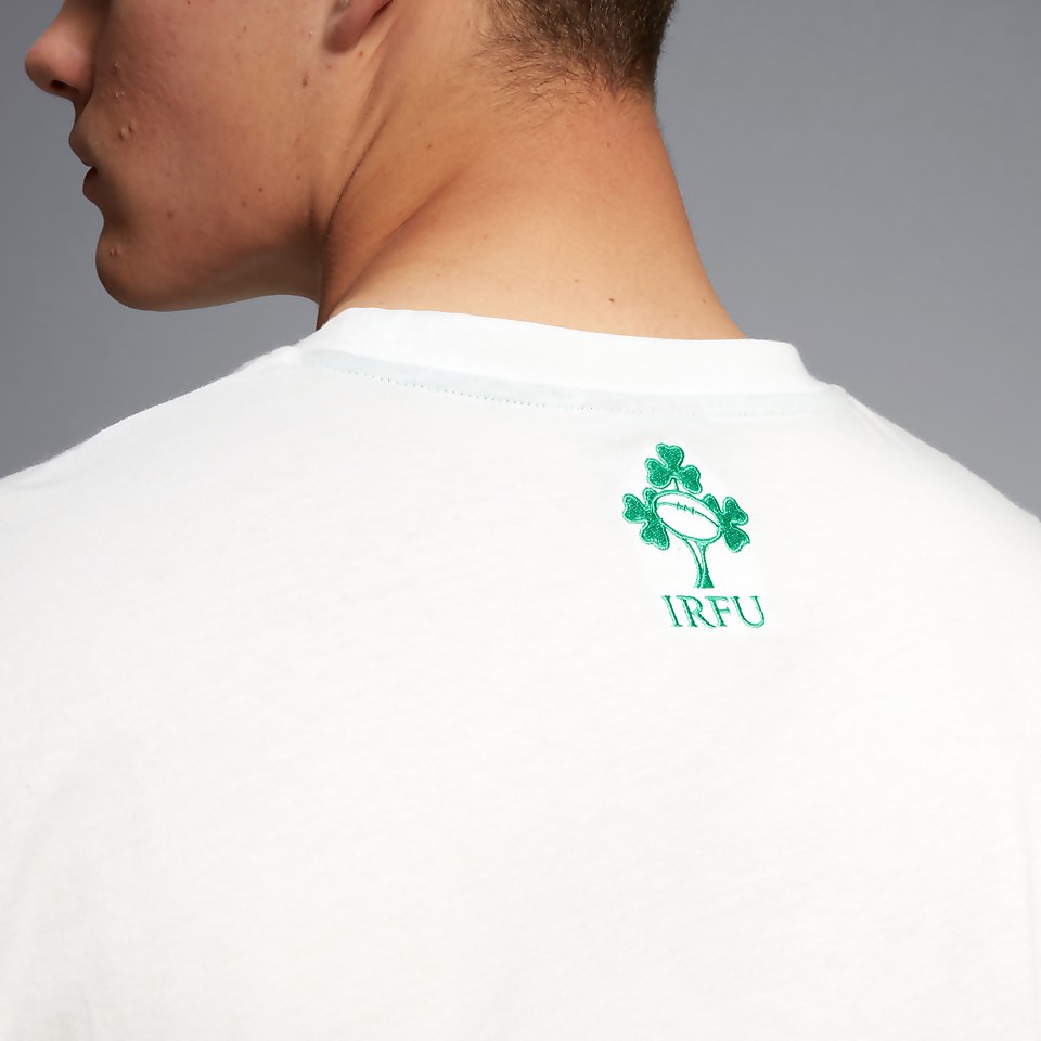 ADULT UNISEX IRELAND LOGO TEE WHITE/GREEN
