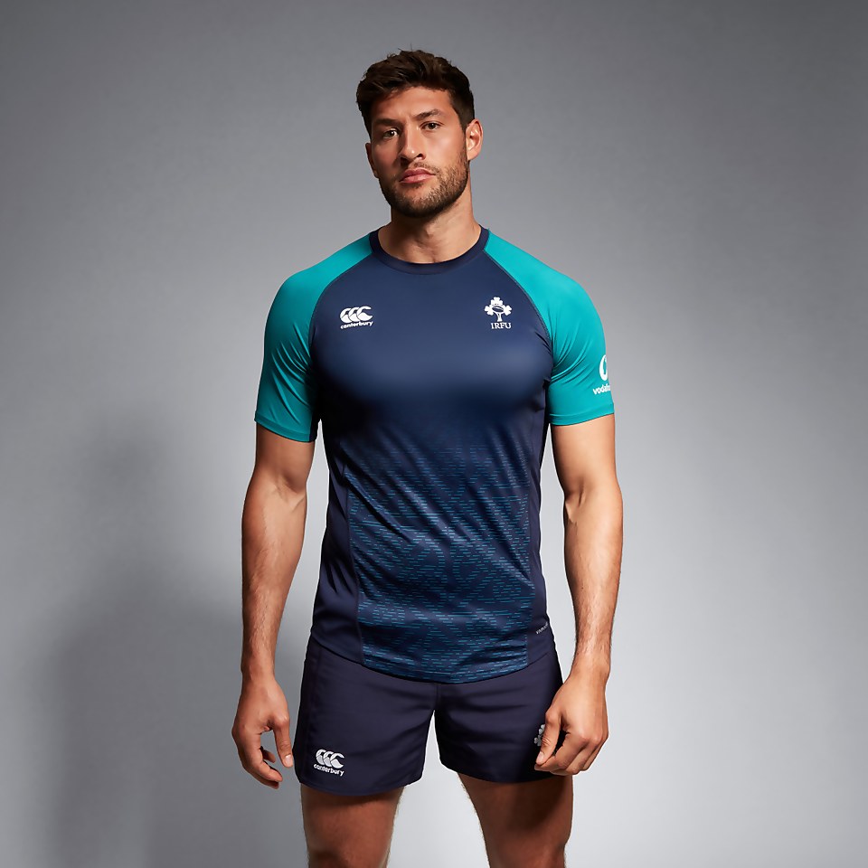 MENS IRELAND SUPERLIGHT TRAINING T-SHIRT BLUE/GREEN