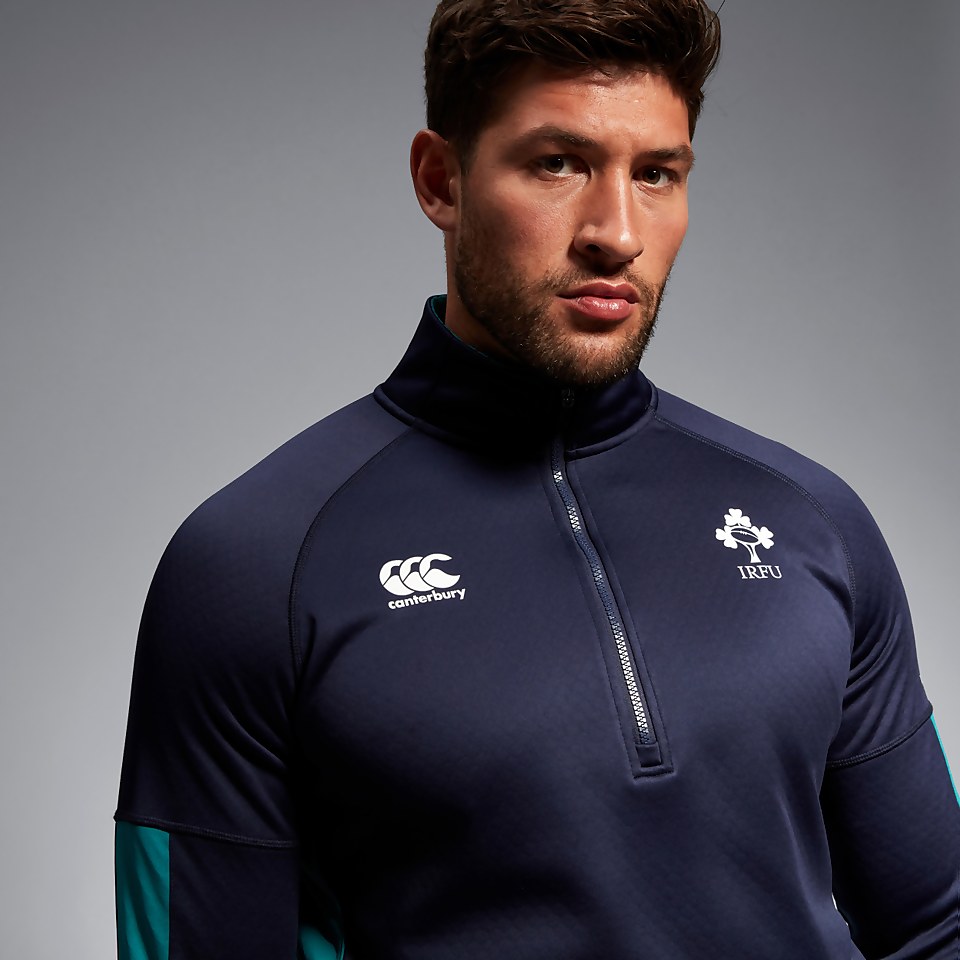 MENS IRELAND 1/2 ZIP TRAINING TOP BLUE/GREEN