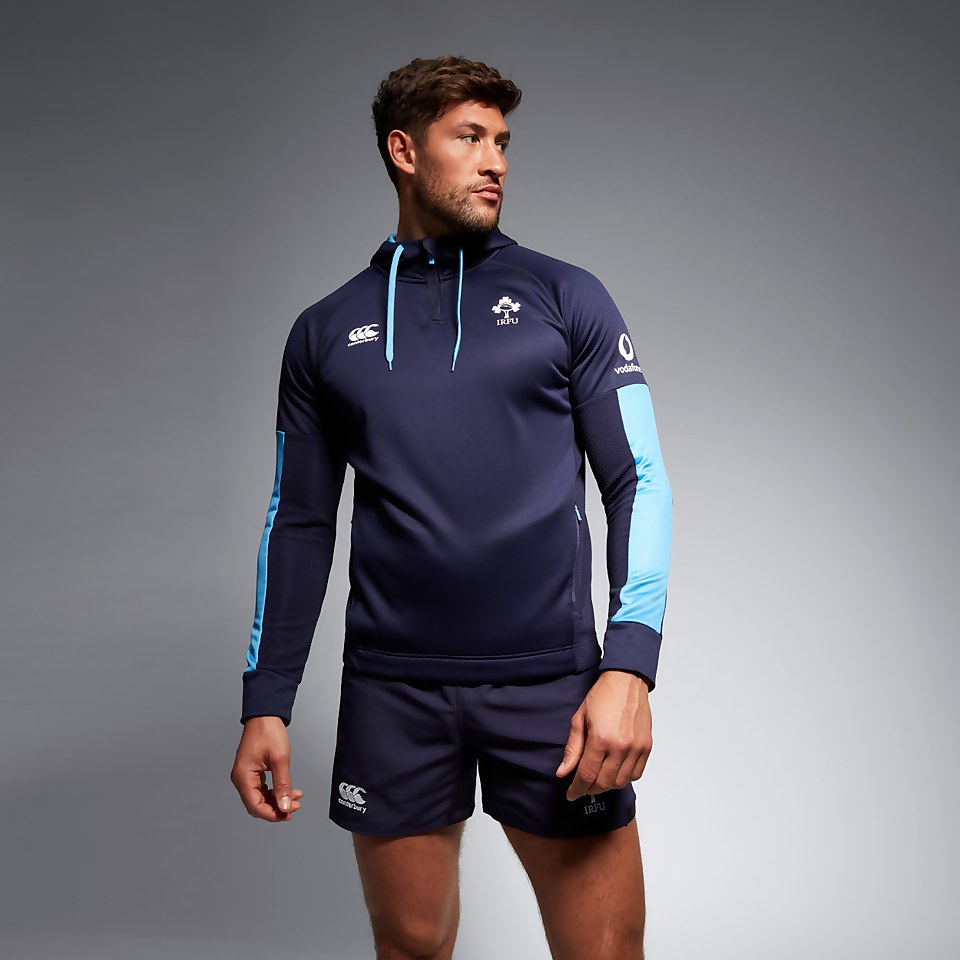 MENS IRELAND OVERHEAD ZIP TRAINING HOODY BLUE