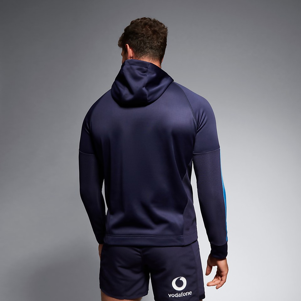 MENS IRELAND OVERHEAD ZIP TRAINING HOODY BLUE