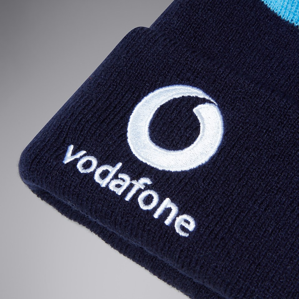 ADULT UNISEX IRELAND BOBBLE HAT BLUE/BLUE