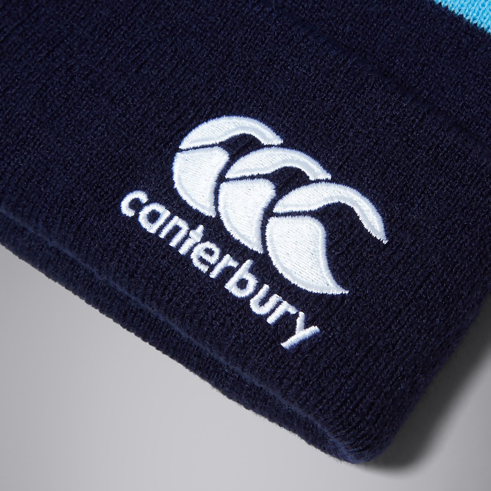 ADULT UNISEX IRELAND BOBBLE HAT BLUE/BLUE