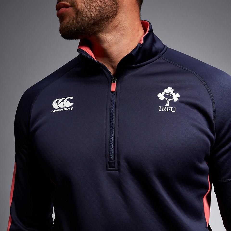 MENS IRELAND 1/2 ZIP TRAINING TOP BLUE/PINK