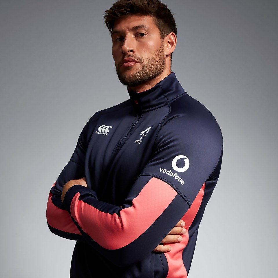 MENS IRELAND 1/2 ZIP TRAINING TOP BLUE/PINK