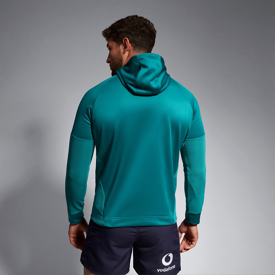 MENS IRELAND OVERHEAD ZIP TRAINING HOODY GREEN/BLUE