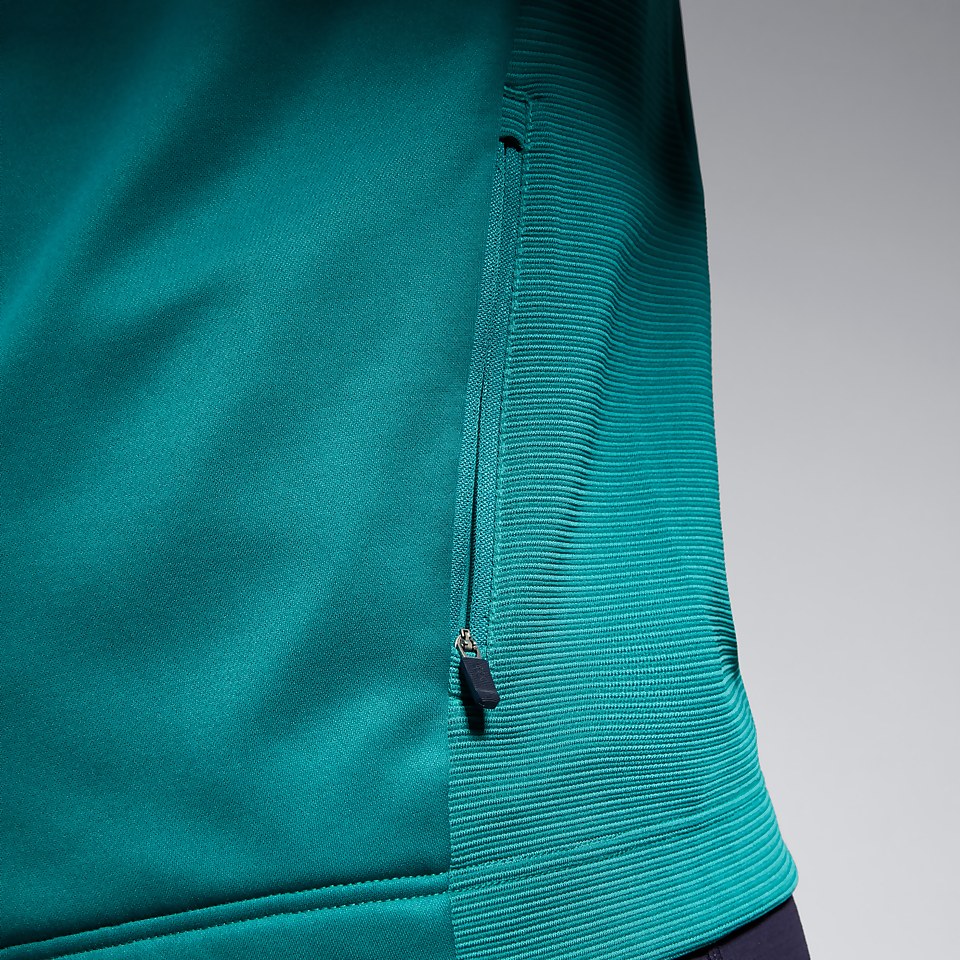 MENS IRELAND OVERHEAD ZIP TRAINING HOODY GREEN/BLUE