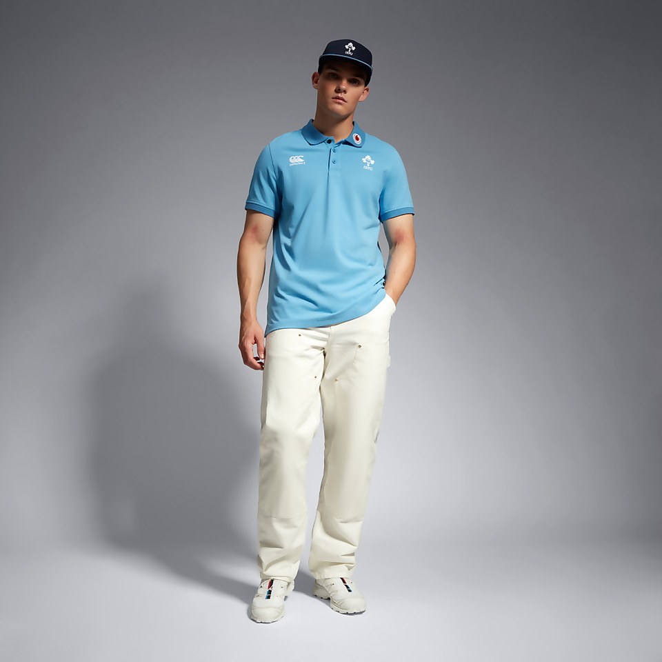 MENS IRELAND TEAM POLO SHIRT BLUE